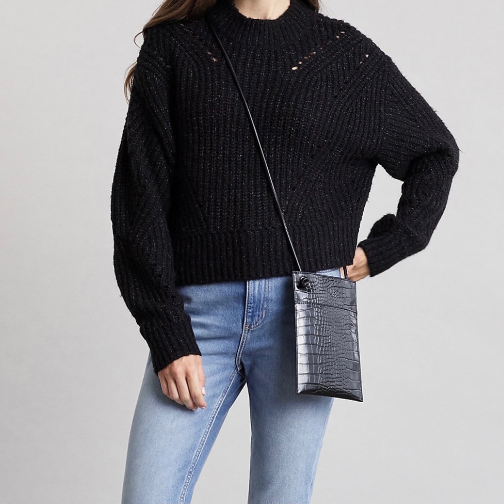 Elizabeth and James Medicine Pouch Black Handbag